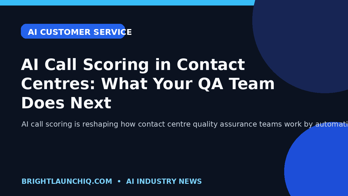 AI Call Scoring in Contact Centres: What Your QA Team Does Next editorial illustration