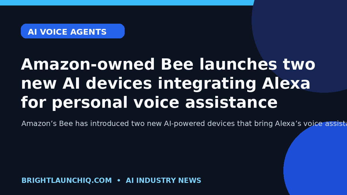 Amazon-owned Bee launches two new AI devices integrating Alexa for personal voice assistance editorial illustration