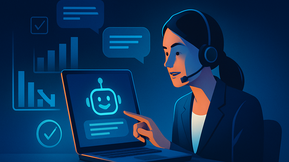 HELP Dropped Customer Contacts by 23% With Puzzel editorial illustration
