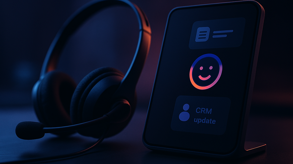 How to Automate Call Summaries, Sentiment, and CRM Updates editorial illustration