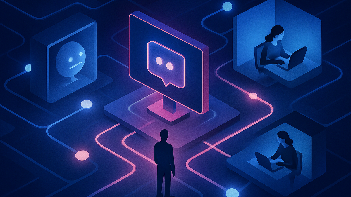 Intercom Launches Workforce Management Tool to Optimize AI and Human Support Scheduling editorial illustration