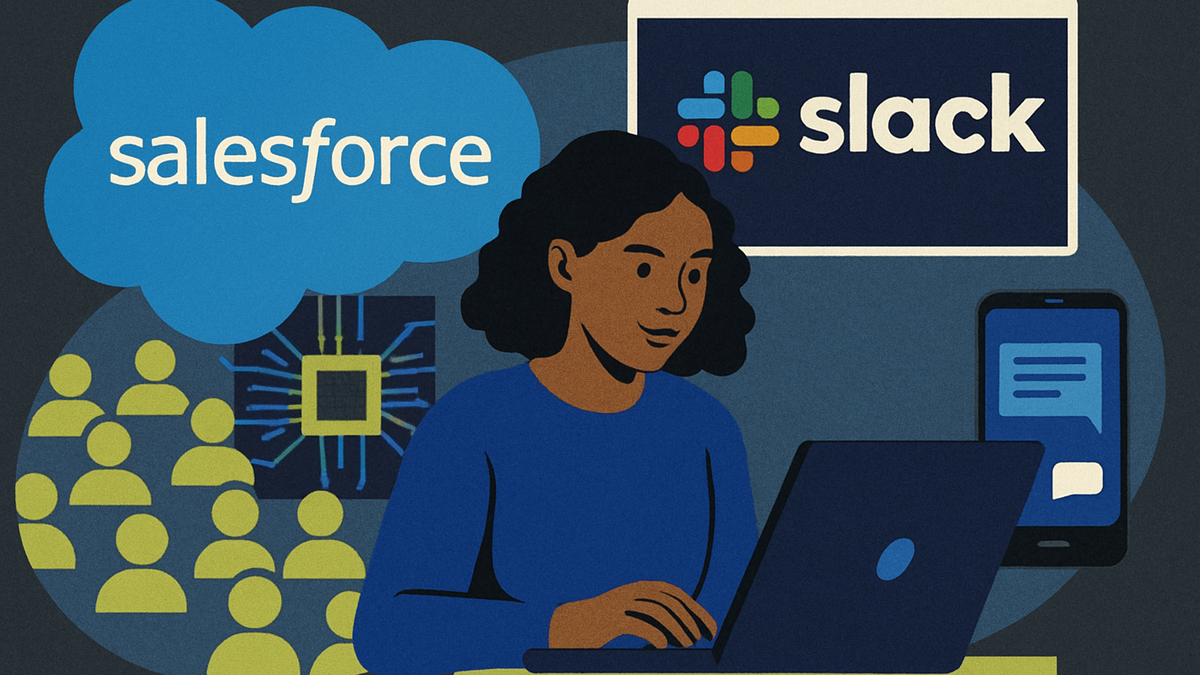 Salesforce Offers Free Slack Enterprise Access to Millions of UK Students in Higher and Further Education editorial illustration