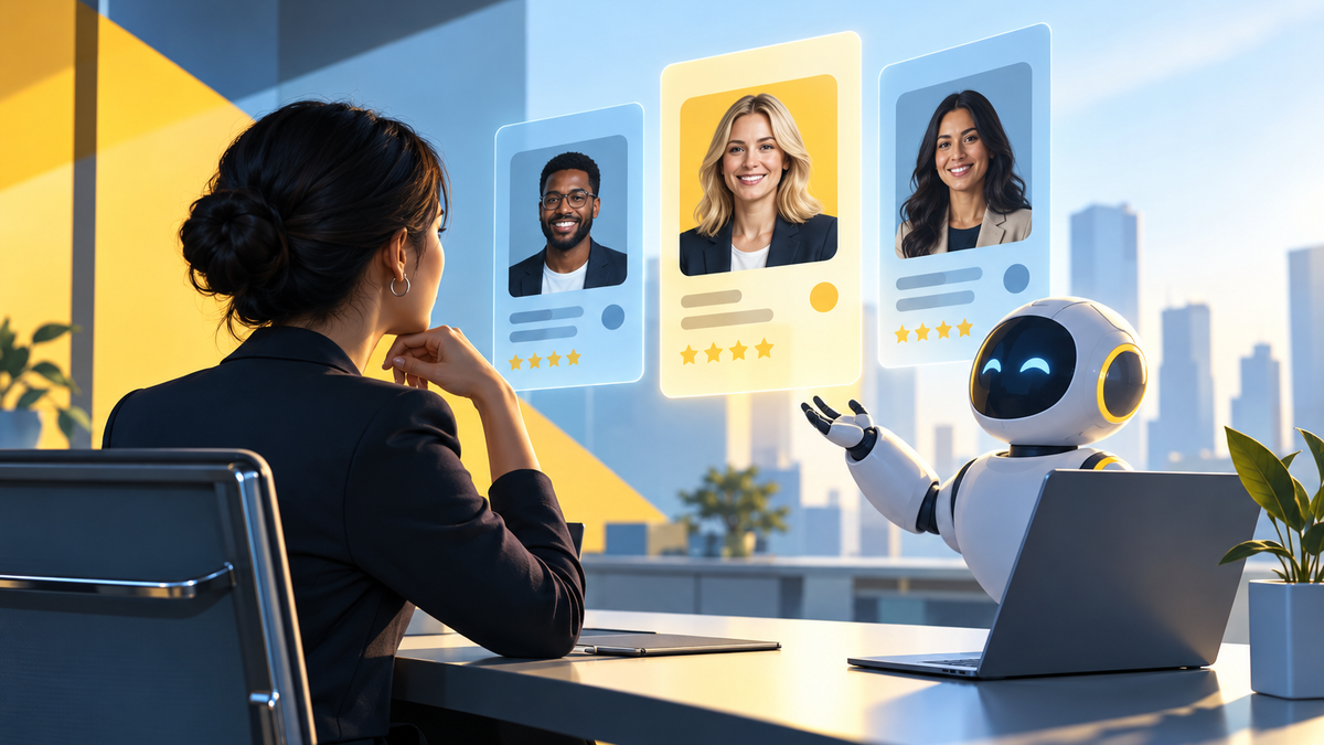 Zoho Recruit Launches 3 Smarter AI Updates to Improve Staffing Pipelines editorial illustration